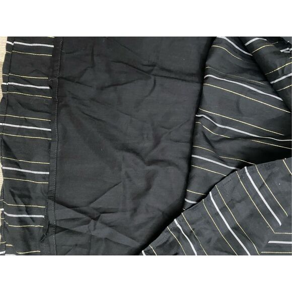 Ann Taylor NWT Metallic Stripe Tie Neck Shift Dress In Black, Sz 6, MP $139 - Picture 8 of 10